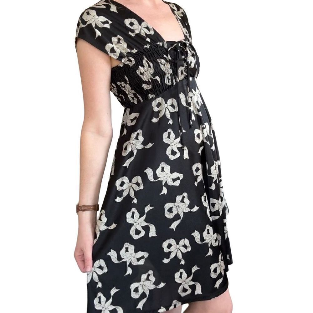 Betsey Johnson Vintage Y2K Lace Up Mini Dress 6‎ - Picture 3 of 13
